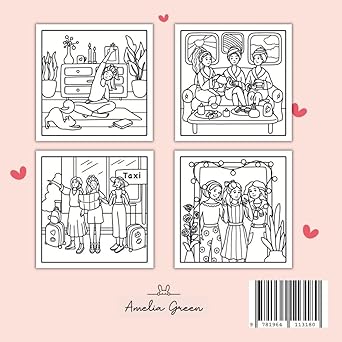 Bestie Moments: Coloring Book for Adults and Teens Featuring Cute