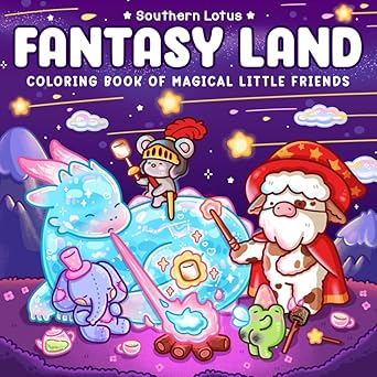 Fantasy Land: Coloring Book for Adults and Teens Featuring Little Friends