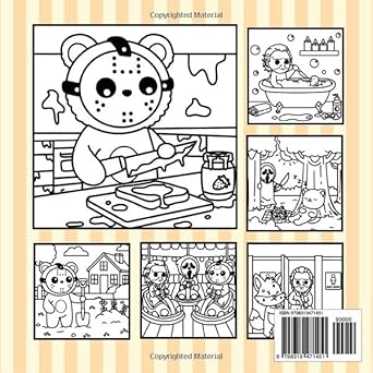 Cutest Serial Killers: A Parody Coloring Book for Adults Featuring Horror Icons in Adorable